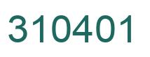 Number 310401 green image