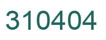 Number 310404 green image