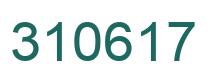Number 310617 green image