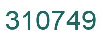 Number 310749 green image