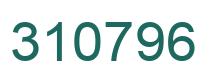Number 310796 green image