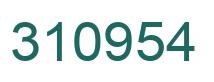 Number 310954 green image