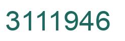 Number 3111946 green image