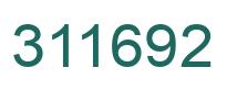 Number 311692 green image