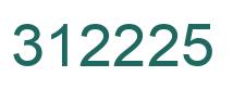 Number 312225 green image