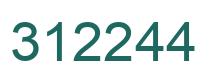 Number 312244 green image