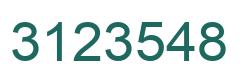 Number 3123548 green image
