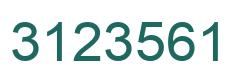 Number 3123561 green image