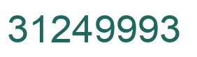 Number 31249993 green image