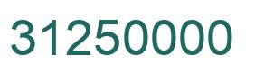 Number 31250000 green image