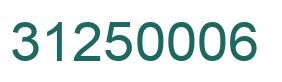 Number 31250006 green image