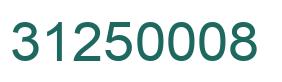Number 31250008 green image