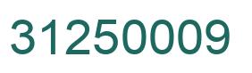 Number 31250009 green image