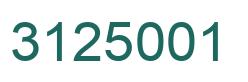 Número 3125001 imagen verde