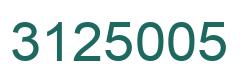 Number 3125005 green image