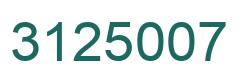 Number 3125007 green image