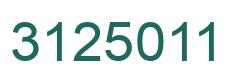 Number 3125011 green image