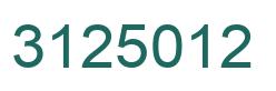 Number 3125012 green image