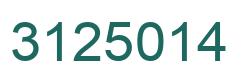 Number 3125014 green image
