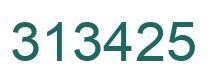 Number 313425 green image