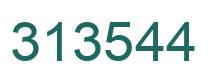 Number 313544 green image