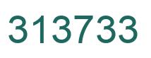 Number 313733 green image