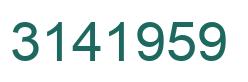 Number 3141959 green image