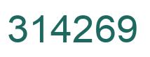 Number 314269 green image