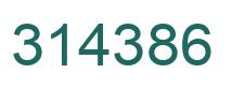 Number 314386 green image