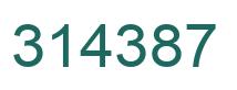 Number 314387 green image