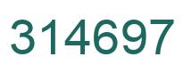 Number 314697 green image