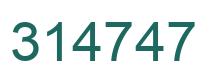 Number 314747 green image