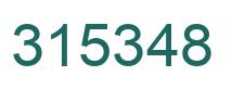 Number 315348 green image