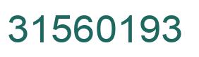 Number 31560193 green image