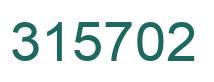 Number 315702 green image