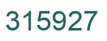 Number 315927 green image