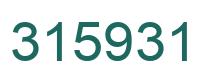 Number 315931 green image