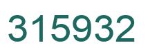 Number 315932 green image