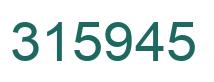 Number 315945 green image