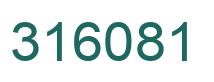 Number 316081 green image