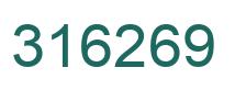 Number 316269 green image