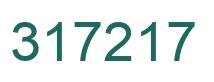 Number 317217 green image