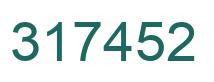 Number 317452 green image