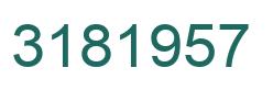 Number 3181957 green image