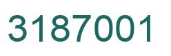 Number 3187001 green image