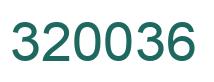 Number 320036 green image