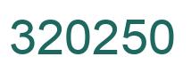 Number 320250 green image