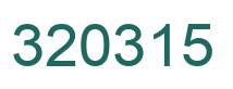 Number 320315 green image
