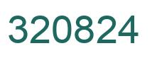 Number 320824 green image