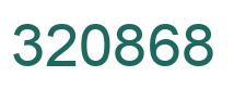 Number 320868 green image